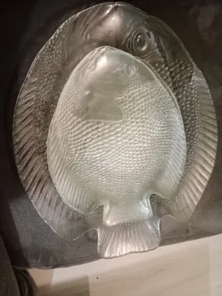 Plato decorativo cristal pez