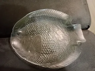 Plato decorativo cristal pez