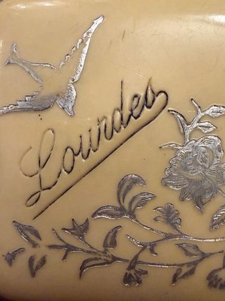 Portamonete Bachelite Antico Lourdes Anni '20