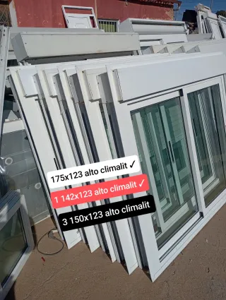 Ventana aluminio 150x140 alto climalit