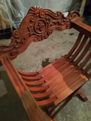 Antica Poltrona Savonarola in Legno