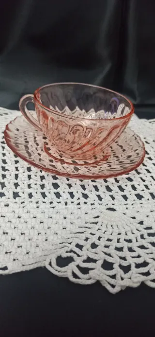 Pareja Tazas y Platos Cristal Arcoroc