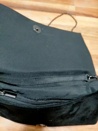 Bolso de fiesta nuevo negro y plateado