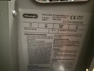 Estufa de gas DeLonghi