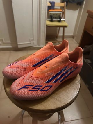 Botas fútbol Adidas F50 sin cordones Naranja