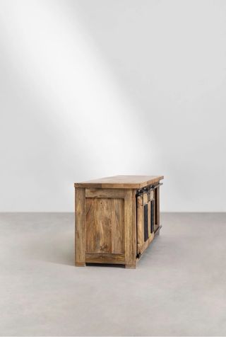 Mesa TV Rústica Madera y Hierro.