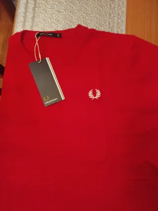 Jersey Fred Perry Roja Talla M