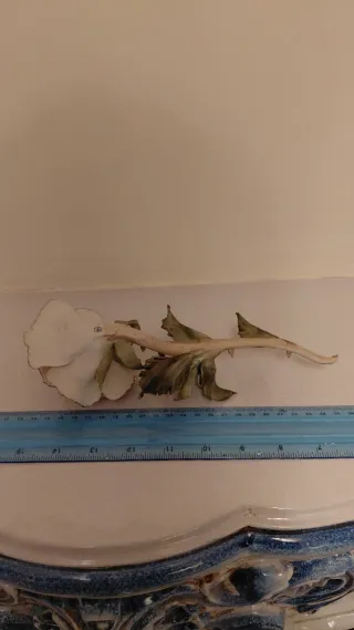 Rosa Capodimonte in ceramica 23 cm