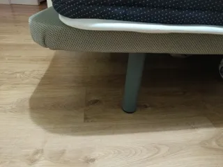 Base tapizada gris más colchón 1,90x90 todo inclui