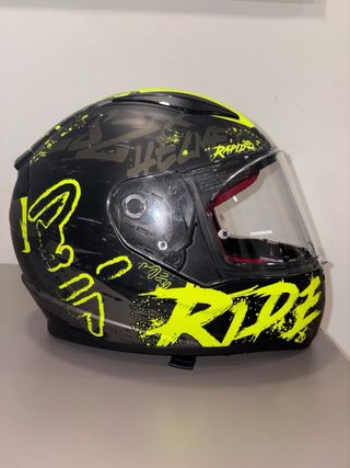 Casco Integral LS2 Negro y Amarillo Talla S