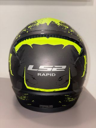 Casco Integral LS2 Negro y Amarillo Talla S