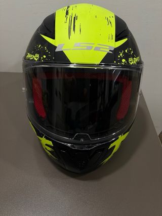 Casco Integral LS2 Negro y Amarillo Talla S