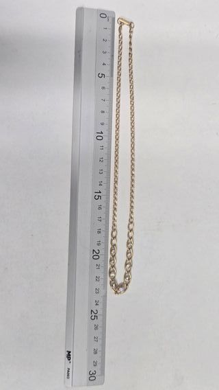 Cadena Bilbao Oro 18k con Circonitas 46cm