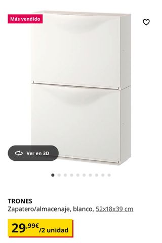 Zapatero Trones IKEA Blanco