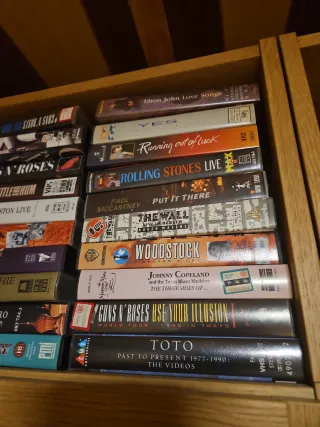 VHS musicali e concerti vari