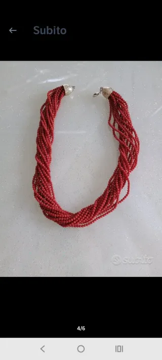 Collana corallo rosso