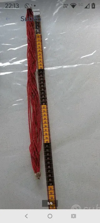 Collana corallo rosso