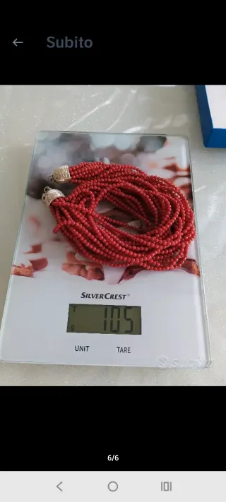 Collana corallo rosso