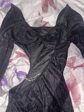 Vestido elegante sexy negro