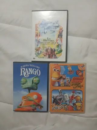 Lote 3 Películas DVD: Rango, Robots, La Historia I