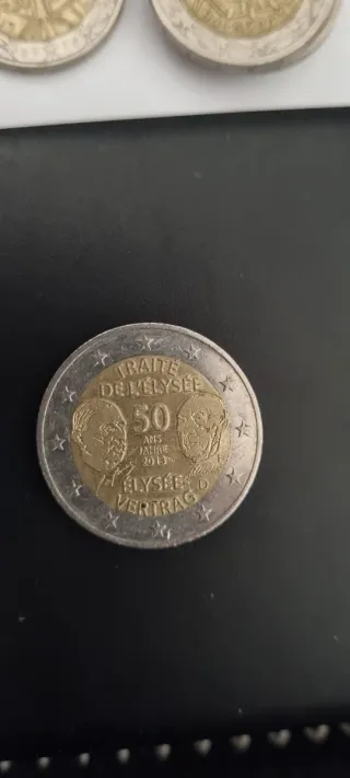 Moneda 2 euros Tratado de Elíseo 50 años