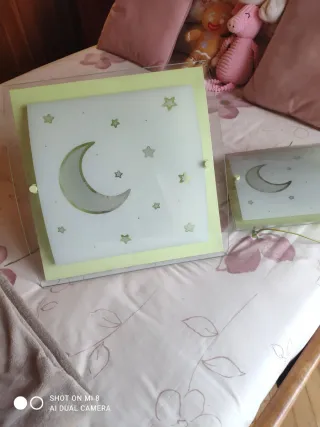 Plafón infantil luna y estrellas