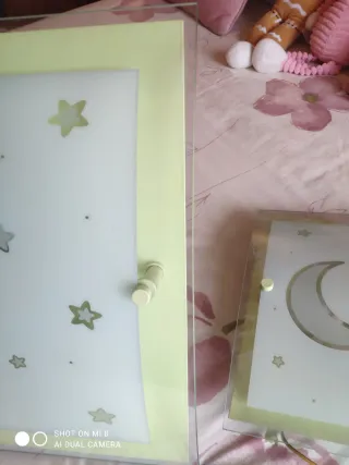 Plafón infantil luna y estrellas