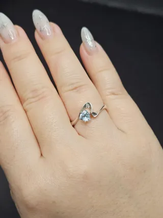 Conjunto Plata 925 Topacio Natural Corazón