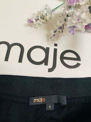 Falda Maje lentejuelas plateadas talla S