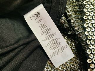 Falda Maje lentejuelas plateadas talla S