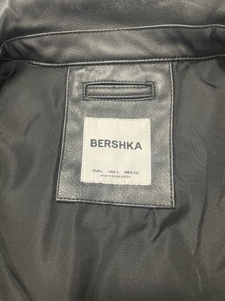 Chaqueta Cuero Sintético Bershka Talla L
