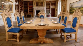 Mesa de madera maciza rústica