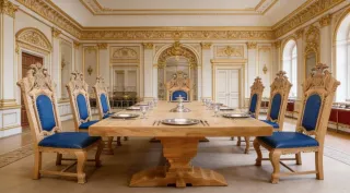 Mesa de madera maciza rústica