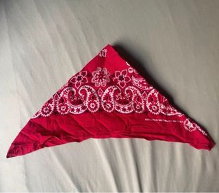 Bandana Clásica Roja Estampado Blanco