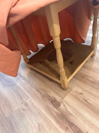 Mesa redonda con base cristal y