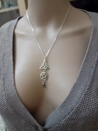 Collana Wicca con Pentacolo e Strega