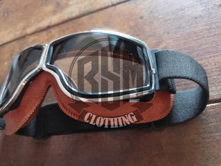 Occhiali da moto vintage lenti trasparenti