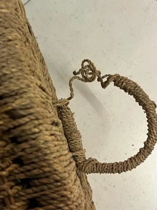 Baúl antiguo mimbre estilo rústico vintage