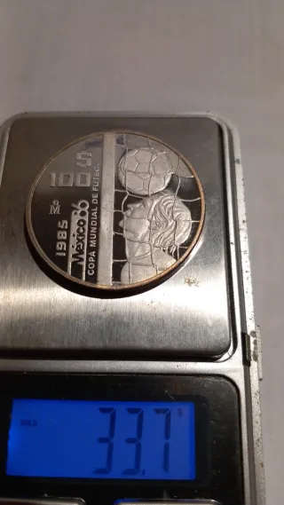 Moneda México 100 Pesos 1985 Mundial Plata 2 moned