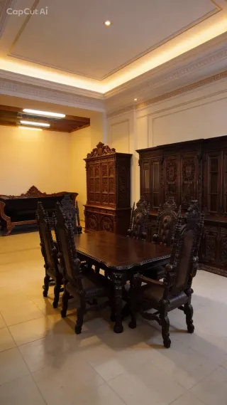 Comedor de leones tallado