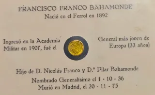 Carnet y Moneda Conmemorativa Francisco Franco