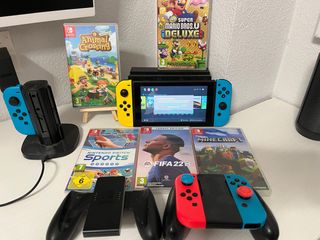 Nintendo Switch Azul/Amarillo + Juegos