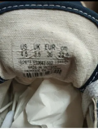 Zapatillas Vans Azul y Blanco