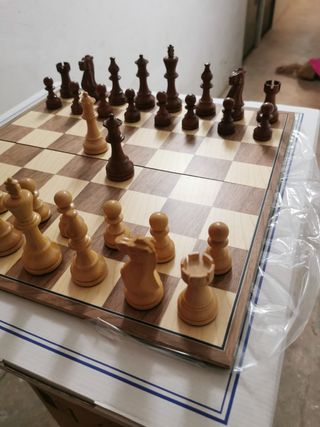 Scacchiera pieghevole con pezzi