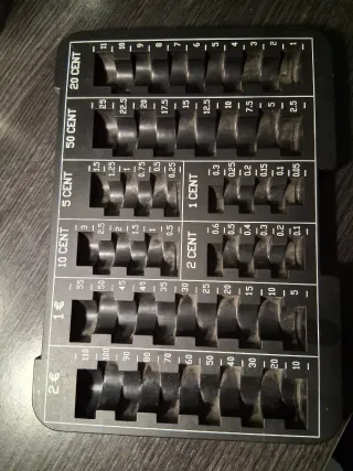 Bandeja contadora de monedas