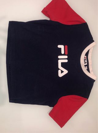 Camiseta Fila manga corta azul y roja