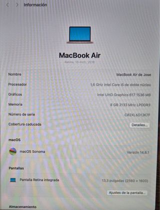 MacBook Air 13.3 2018 Oro rosa