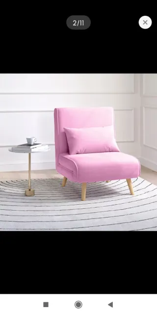 Sofá Cama Individual Rosa