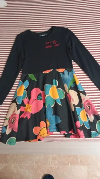Vestido Niña Desigual Negro Multicolor