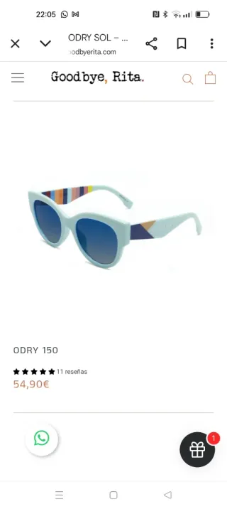 Gafas de sol Goodbye Rita ODRY 150